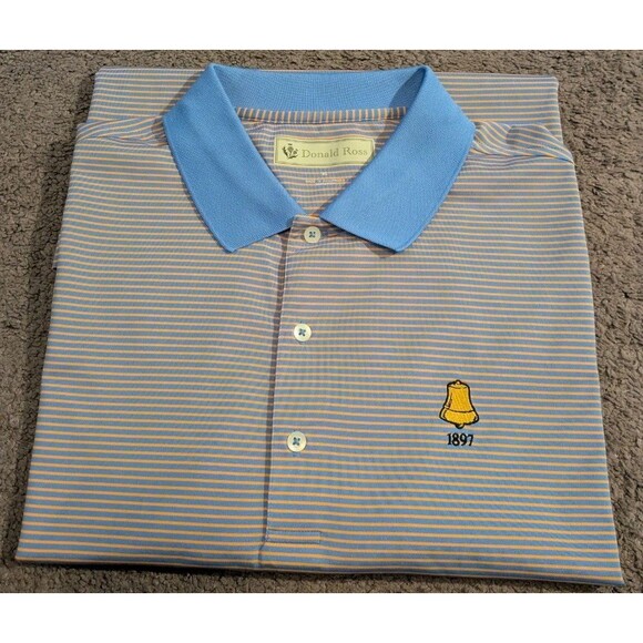 Doanld Ross Atlantic City Country Club Blue Orange Golf Polo Shirt Men's XL - Picture 1 of 6